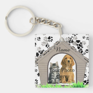 Dog House Custom Memorial Key Ring