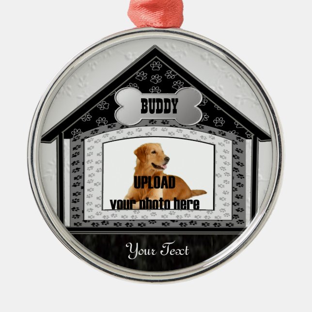 Dog House Pet Memorial Metal Tree Decoration (Front)