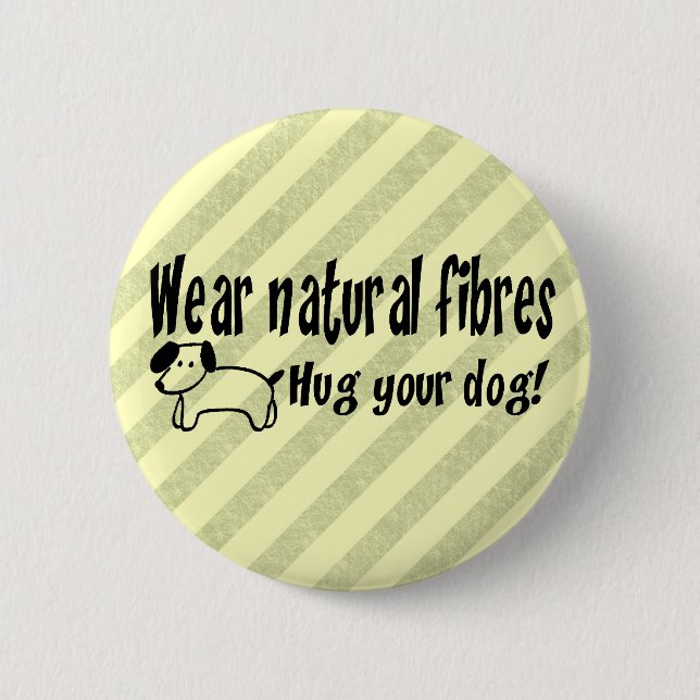Dog Hugs 6 Cm Round Badge (Front)
