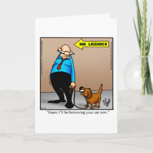 Dog  Humour Blank Greeting Card