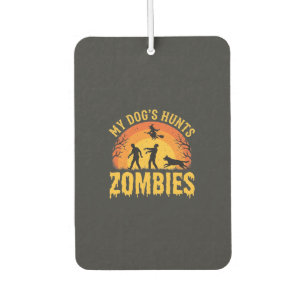 Dog Hunts Zombies Halloween Design Car Air Freshener