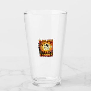 Dog Hunts Zombies Halloween Ghosts Witch Moon Glass