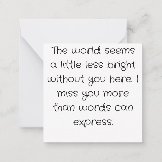 Dog - I miss u Card (Back)