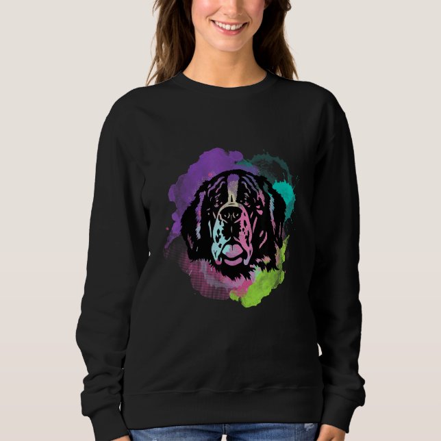 Dog I Splash Art Saint Bernard Sweatshirt (Front)