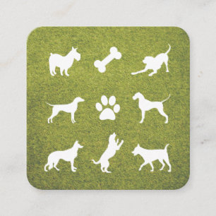 Dog Icons   Trainer   Sitter   Walker Square Business Card