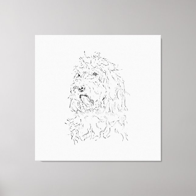 Dog Illustration, Wall Art Cockapoo (Front)