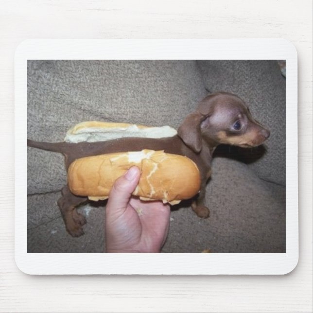 Dog in a Bun Mouse Pad (Front)