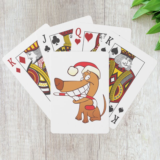 Dog In A Santa Hat Playing Cards (Creator Uploaded)