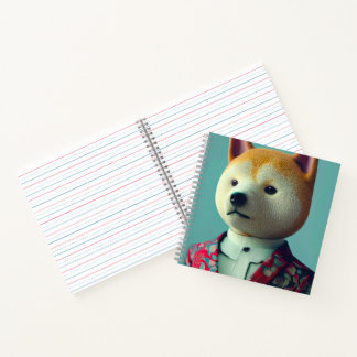 Dog in a suit notebook