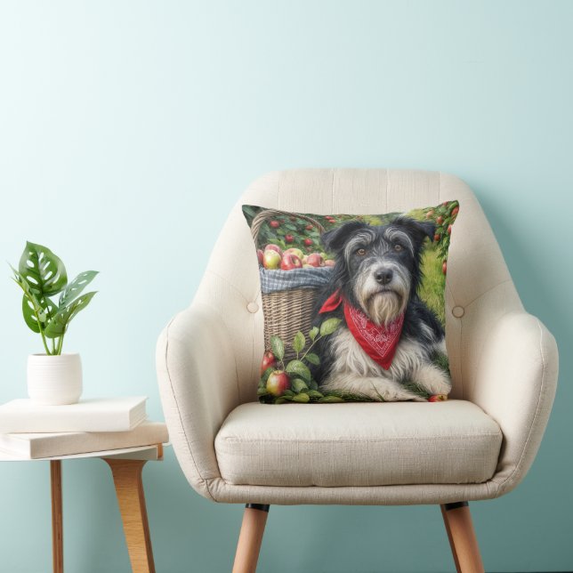 Dog in an Apple Orchard Cushion (Chair)