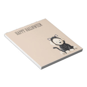 Dog in Cat Costume Halloween Notepad