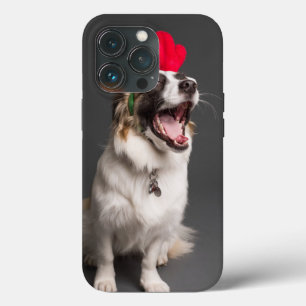 Dog in deer horns iPhone 13 pro case