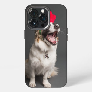 Dog in deer horns iPhone 13 pro case