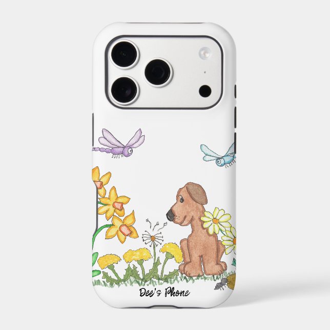 Dog in Flower Garden (Back)