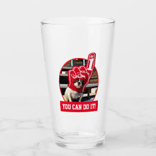 Dog In Foam Hand Glass