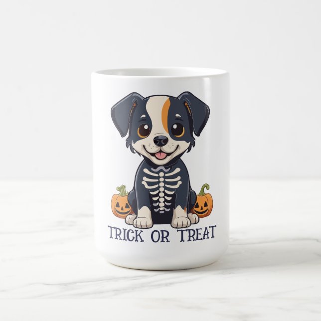 Dog in Halloween Costume Coffee Mug (Center)