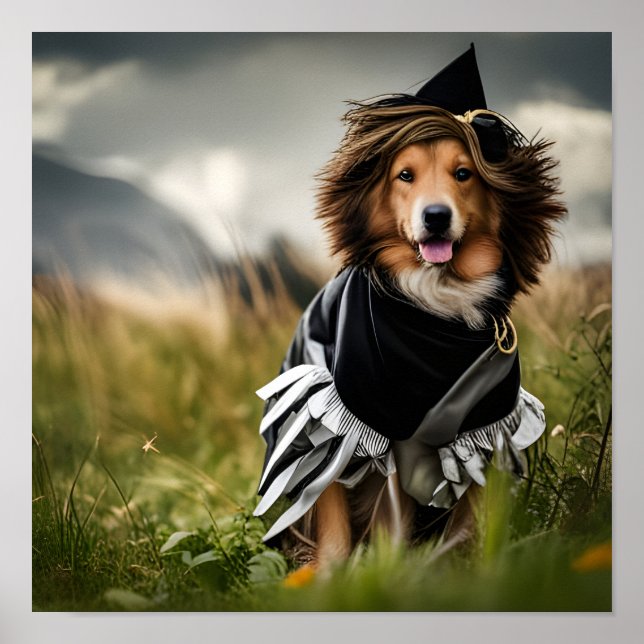 Dog In Halloween Costume Poster (Front)