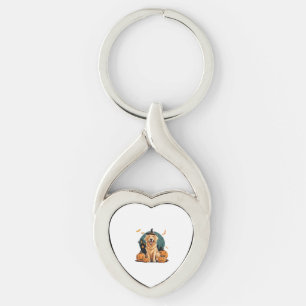 dog in halloween funny key ring