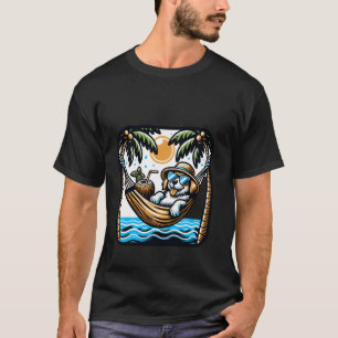 Dog In Hammock With Sunglasses And Coconut T-Shirt