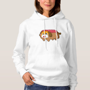 Dog in Hotdog Hoodie