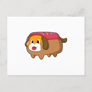 Dog in Hotdog Postcard