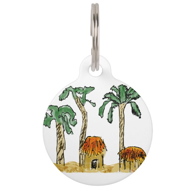 Dog in Paradise Pet Tag (Front)