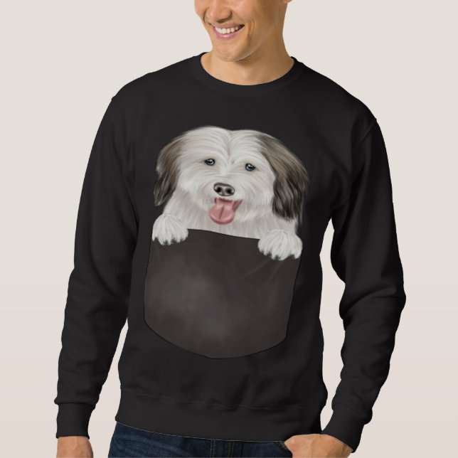 Dog In Pocket  Dog  Coton de Tulear Sweatshirt (Front)