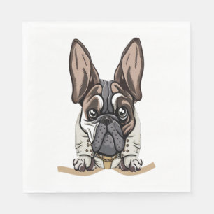 Dog in Pocket Funny Puppy for Dog Lovers Bulldog Napkin