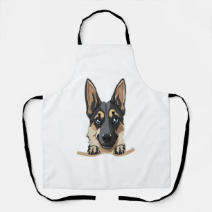 Dog in Pocket Funny Puppy for Dog Lovers German Sh Apron