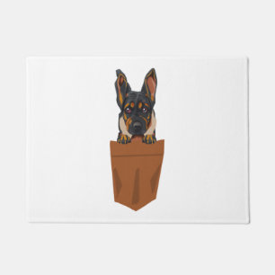 Dog in Pocket Funny Puppy for Dog Lovers Rottweile Doormat