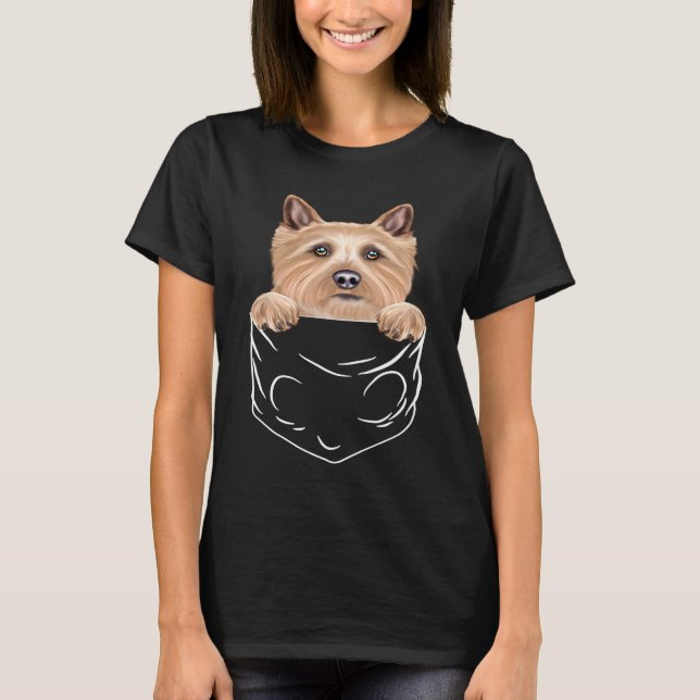 Dog In Pocket Norwich Terrier  Dog T-Shirt (Front)