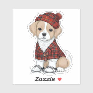 dog in Scottish Disguise – charming tartan dog