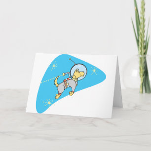 Dog In Space Greeting Cards