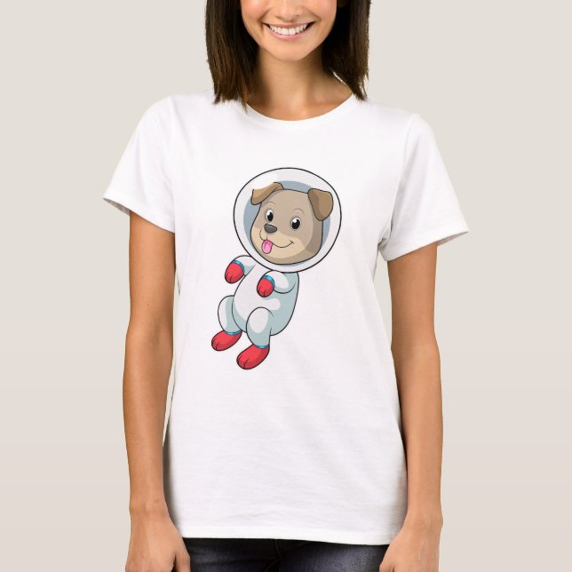 Dog in Space in Suit T-Shirt (Front)