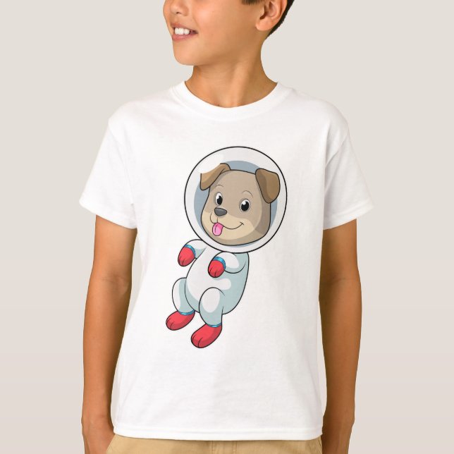 Dog in Space in Suit T-Shirt (Front)