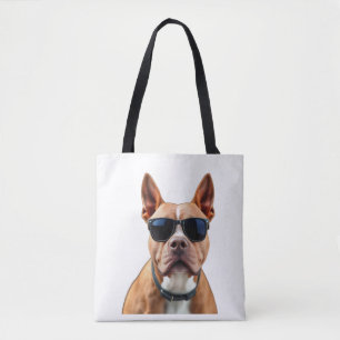 Dog in Sunglasses All-Over-Print Shoulder Tote Bag
