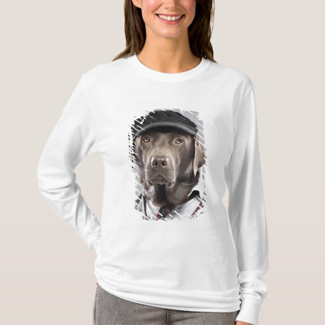 Dog in sweater and cap (Front)
