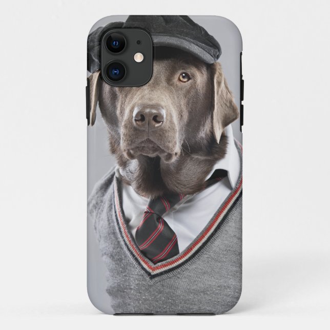 Dog in sweater and cap Case-Mate iPhone case (Back)