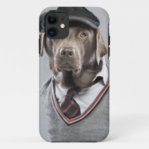 Dog in sweater and cap Case-Mate iPhone case