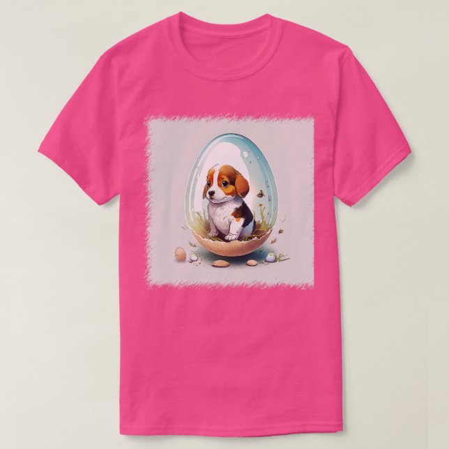 Dog in the egg 163 T-Shirt (Design Front)