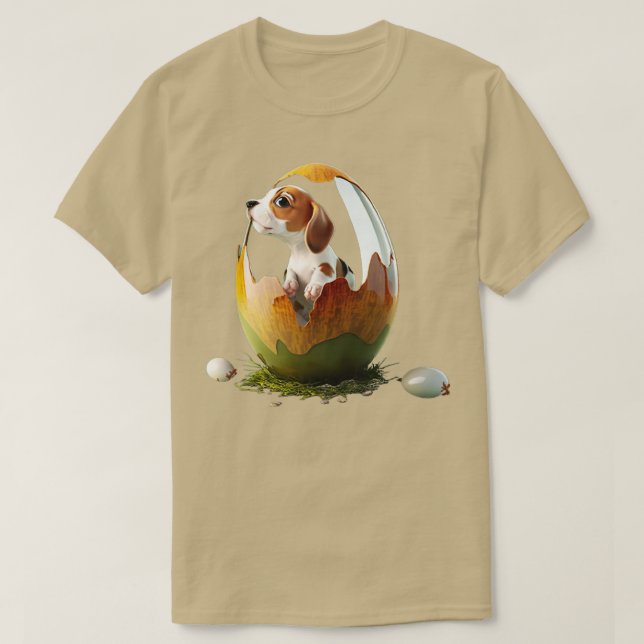 Dog in the egg 225 T-Shirt (Design Front)