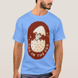 Dog in the egg Easter Egg orange T-Shirt