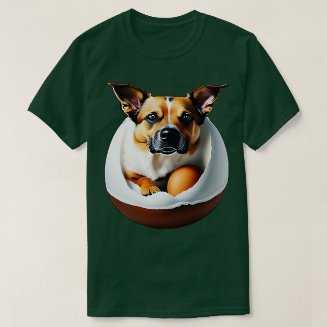 Dog In The Egg Funny 1 T-Shirt (Design Front)