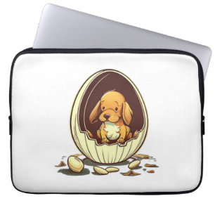 dog in the egg. laptop sleeve