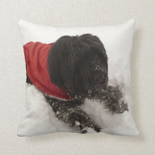 Dog in the Snow Cushion