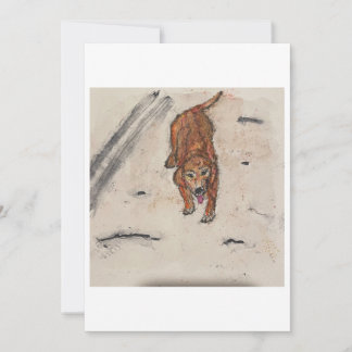 Dog in the Snow Greeting Card