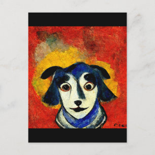 Dog in the style of Marc Chagall Postcard