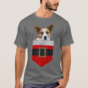 Dog In Your Pocket Santa Cardigan Welsh Corgi-865 T-Shirt
