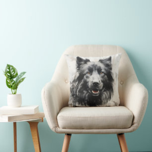 Dog Ink Painting Cushion