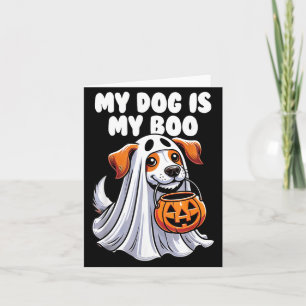 Dog Is Boo Ghost Halloween Dog Lover Halloween Card